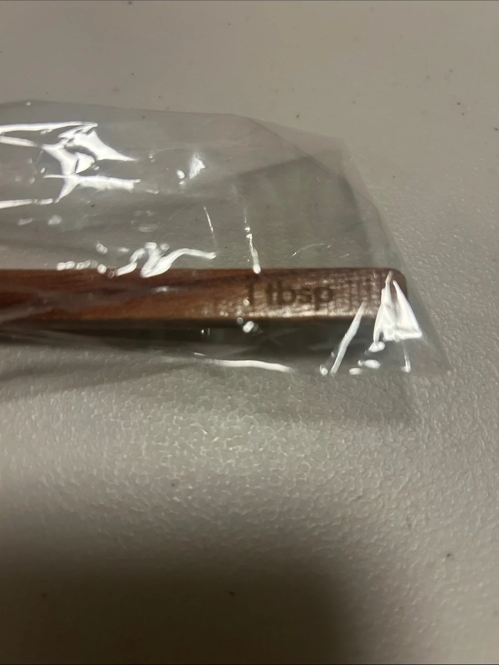 Set of two Wooden Scoops, Brown, one tbsp, new!